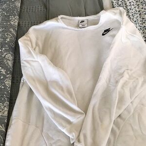 Nike White Crewneck Sweatshirt
